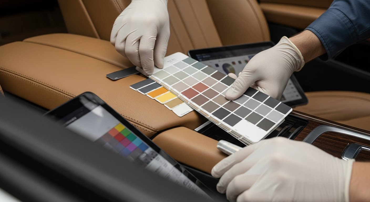 OEM leather seat color matching