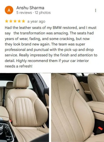 Testimonial - Mercedes Leather Seat Restoration in NCR