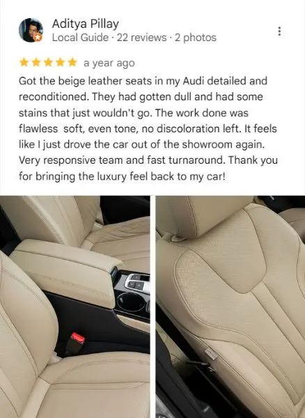 BMW Leather Recoloring Review - Delhi NCR